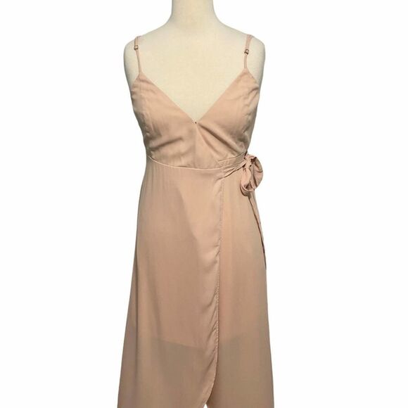 Show Me Your Mumu Mariah Wrap Dress‎ Blush Medium - Picture 6 of 16
